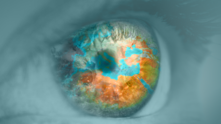 A photo from the cover of the 10 Insights report, showing a human eye looking into the distance. The iris is replaced with a satellite image of earth.