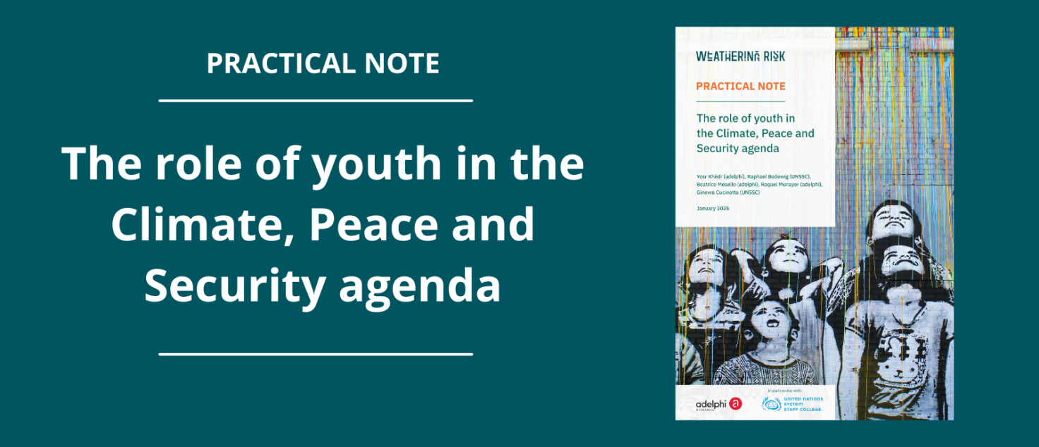 The role of youth in the Climate, Peace and Security agenda ...