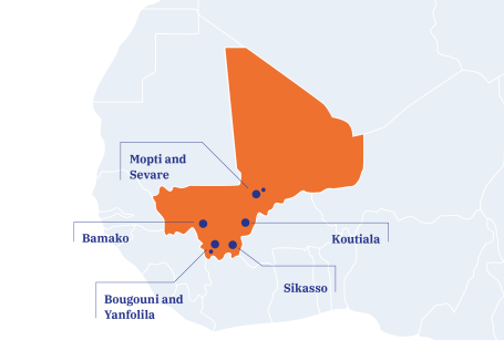 Map of interview location in Mali